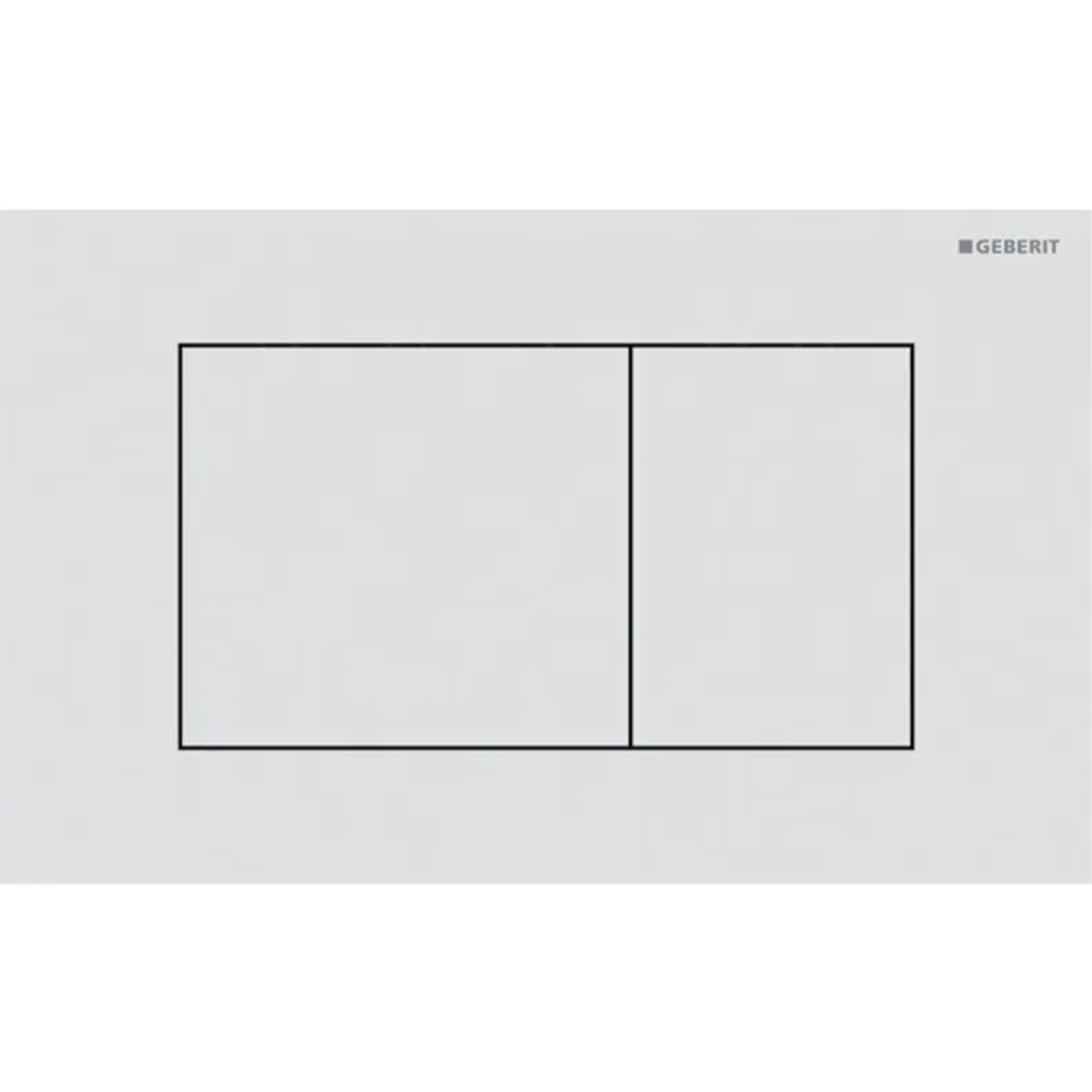 Geberit Sigma40 D/F Button & Access Plate Square White Matt Painted Stainless Steel 115.629.Jt.1