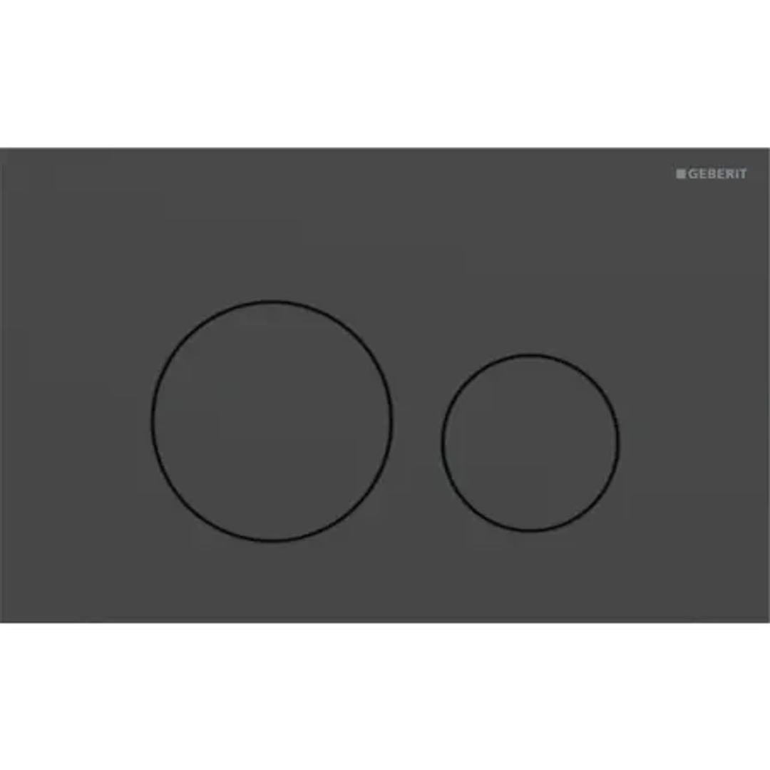 Geberit Sigma40 D/F Button & Access Plate Round Black Matt Painted Stainless Steel 115.628.14.1
