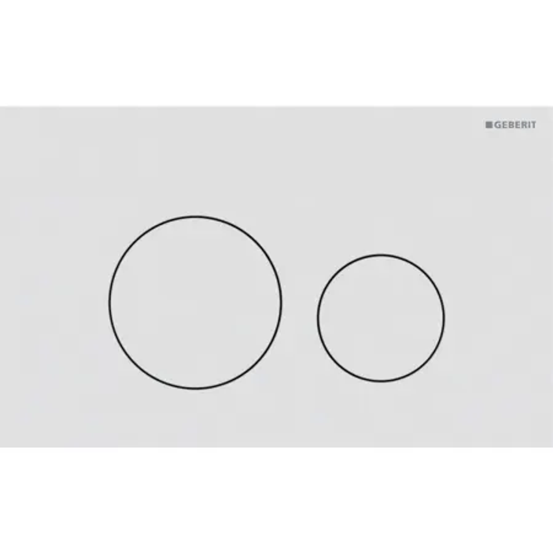 Geberit Sigma40 D/F Button & Access Plate Round White Matt Painted Stainless Steel 115.628.Jt.1