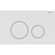 Geberit Sigma40 D/F Button & Access Plate Round White Matt Painted Stainless Steel 115.628.Jt.1