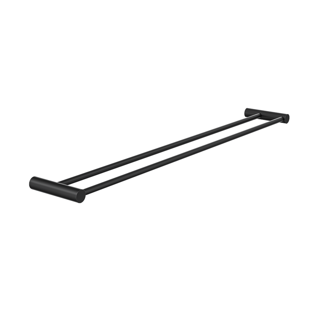 Linsol Dotti 800Mm Double Towel Rail Matte Black