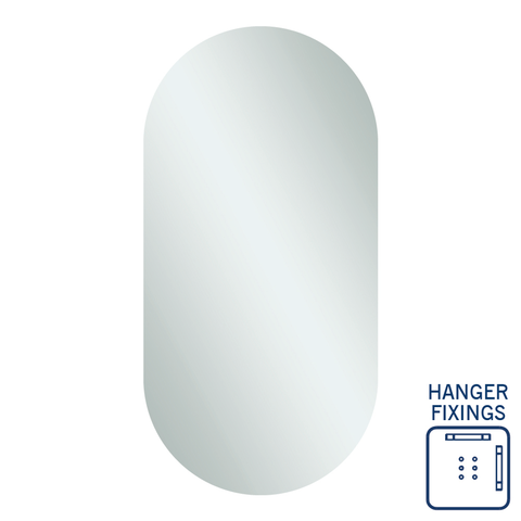 Thermogroup PILL SHAPED MIRROR POLISHED EDGE 500 X 1000MM