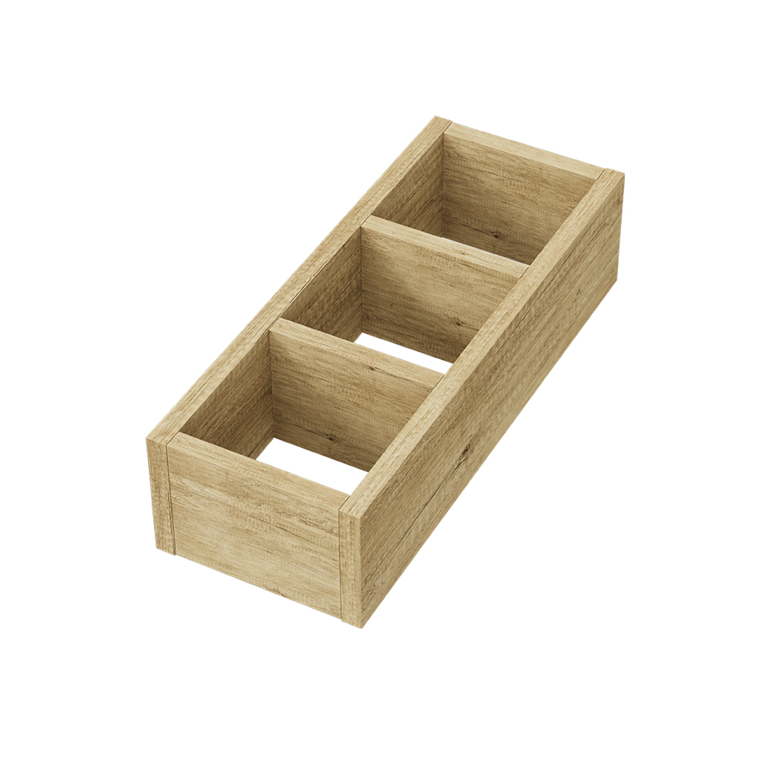 Fienza Drawer Organiser For Empire 900 Pill Cabinet Scandi Oak Small 322X124X80mm 1 Pce