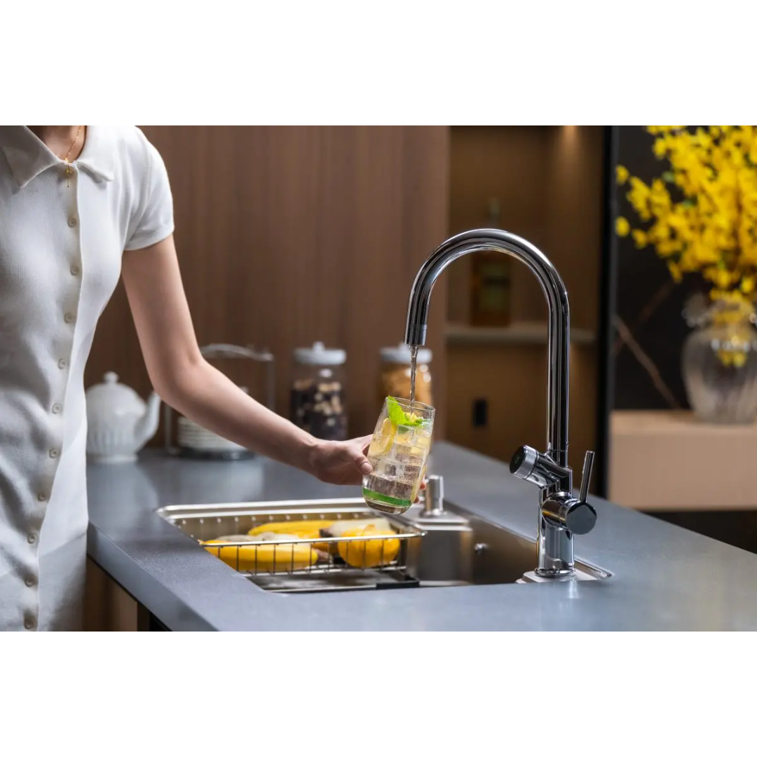 Zumi Springwhat 6 In 1 Blue And Red Tap Brushed Bronze