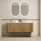 Noveen Oakmere 1500Mm Wall Hung Vanity Cabinet Only Golden Oak