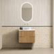 Noveen Oakmere 750Mm Wall Hung Vanity Pristine White Golden Oak