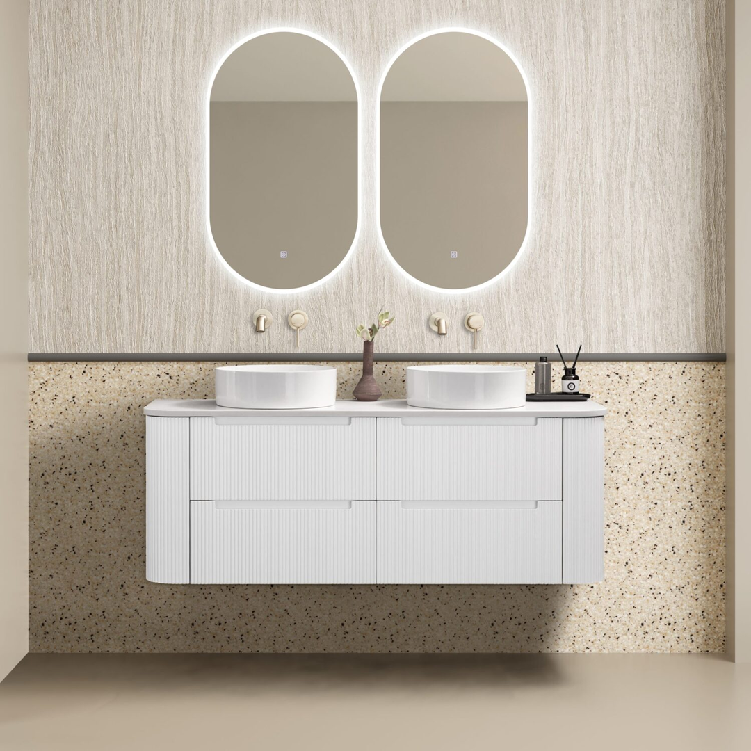Noveen Almere 1500Mm Wall Hung Vanity Cabinet Only Alpine White