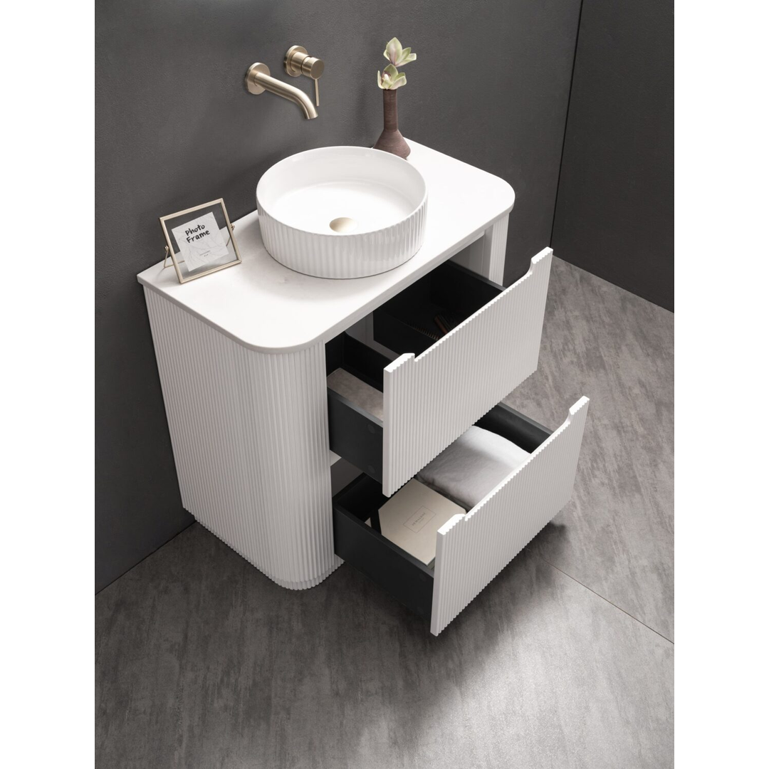 Noveen Almere 900Mm Freestanding Vanity Nordic Mist Alpine White