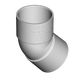 DWV 45 Degree Bend FF