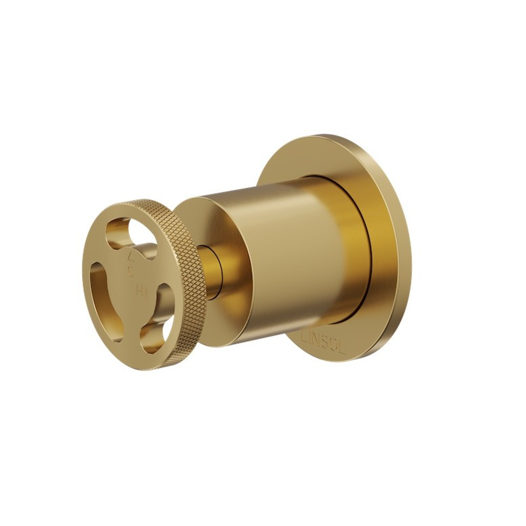 Linsol Dynamik Wall Mixer - Brushed Brass