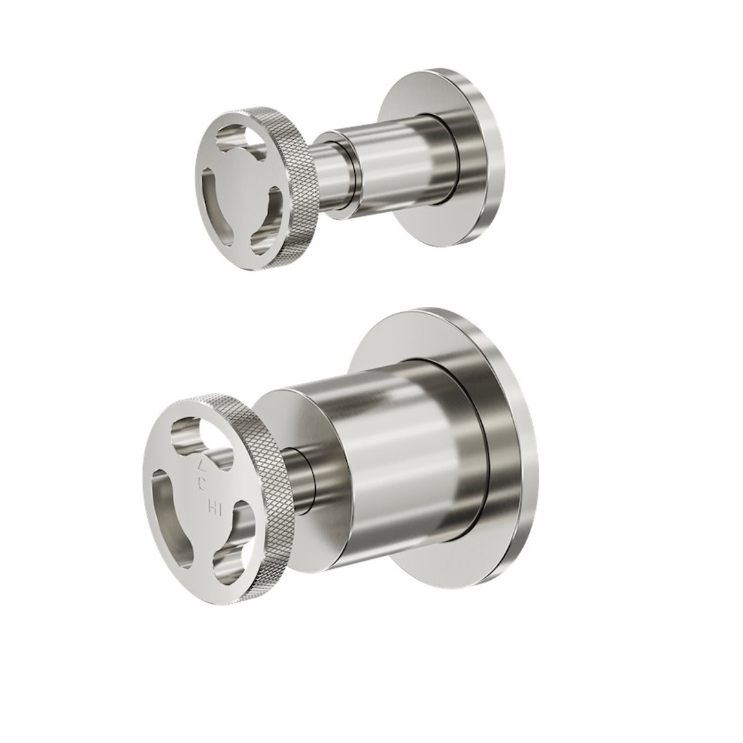 Linsol Dynamik 2-Plates Wall Mixer With Divertor - Brushed Nickel