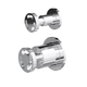LINSOL Dynamik 2-Plates Wall Mixer With Divertor - Chrome