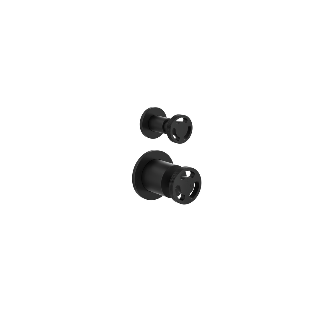 Linsol Dynamik 2-Plates Wall Mixer With Divertor - Matte Black