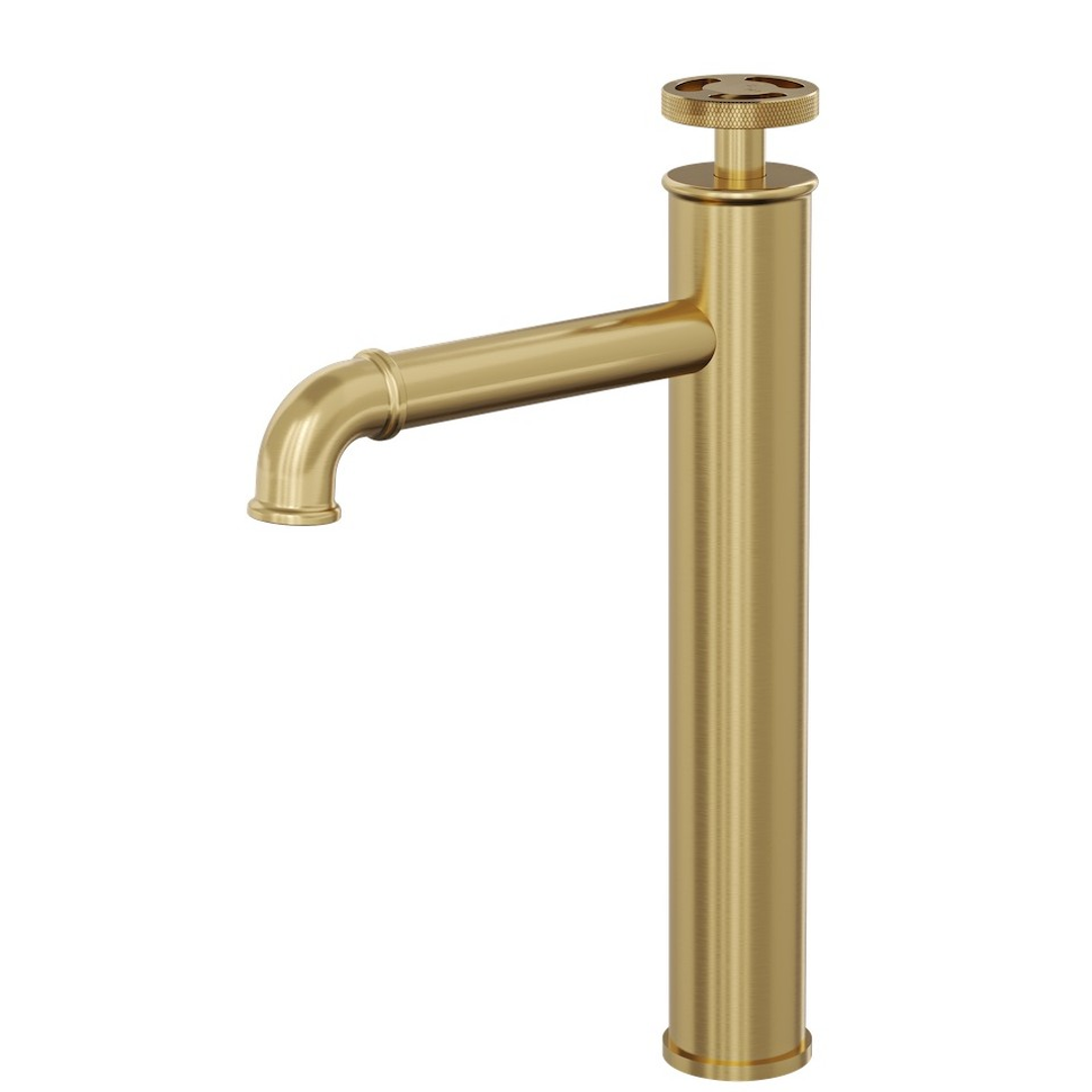 Linsol Dynamik Tall Basin Mixer - Brushed Brass