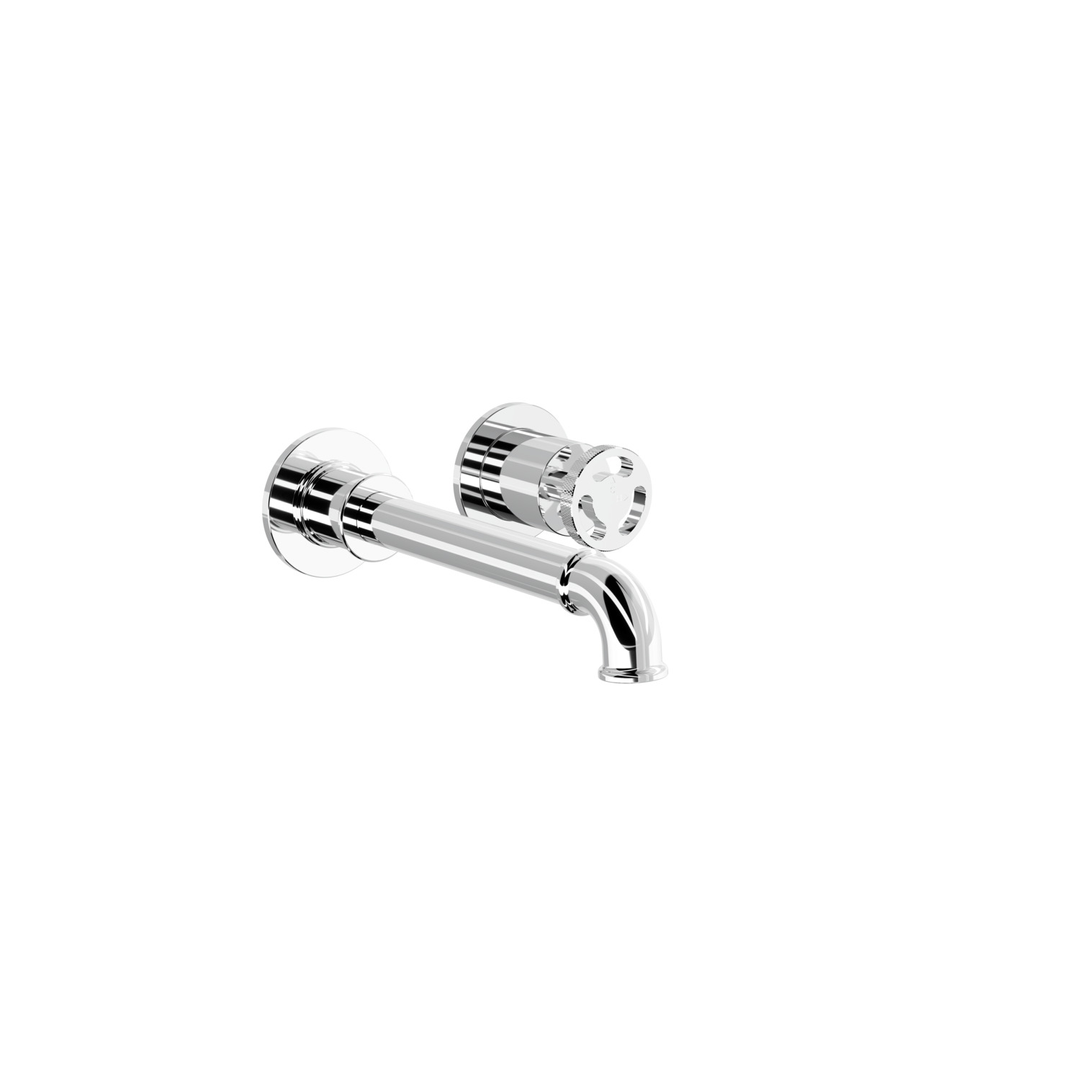 Linsol Dynamik 2-Plates Wall Basin Or Bath Mixer - Chrome