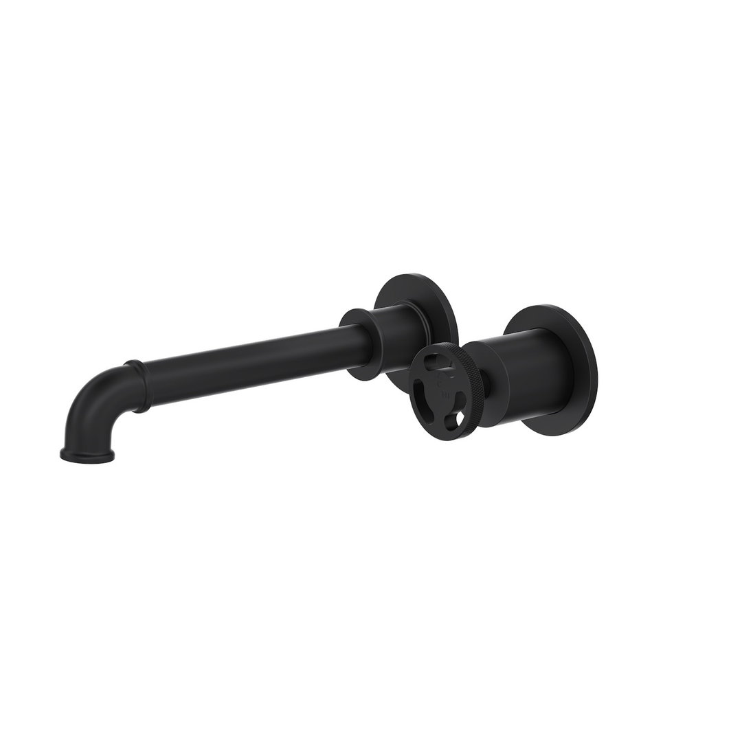 Linsol Dynamik 2-Plates Wall Basin Or Bath Mixer - Matte Black