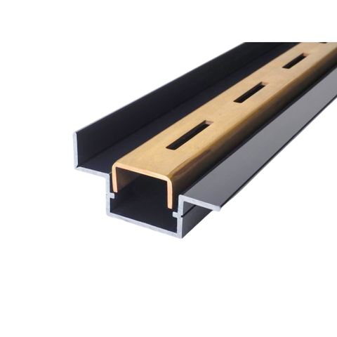 STRIP GRATE VL SHOWER CHANNEL 750 VARIABLE LENGTH CP BRUSHED BRASS