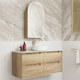 Aulic Moreno 1200 Cabinet With Alpine Stone Top With Undermount Basin
