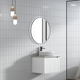 Aulic Perla Mark Ii Wall Hung 600 Cabinet With Snow Flat Stone Top