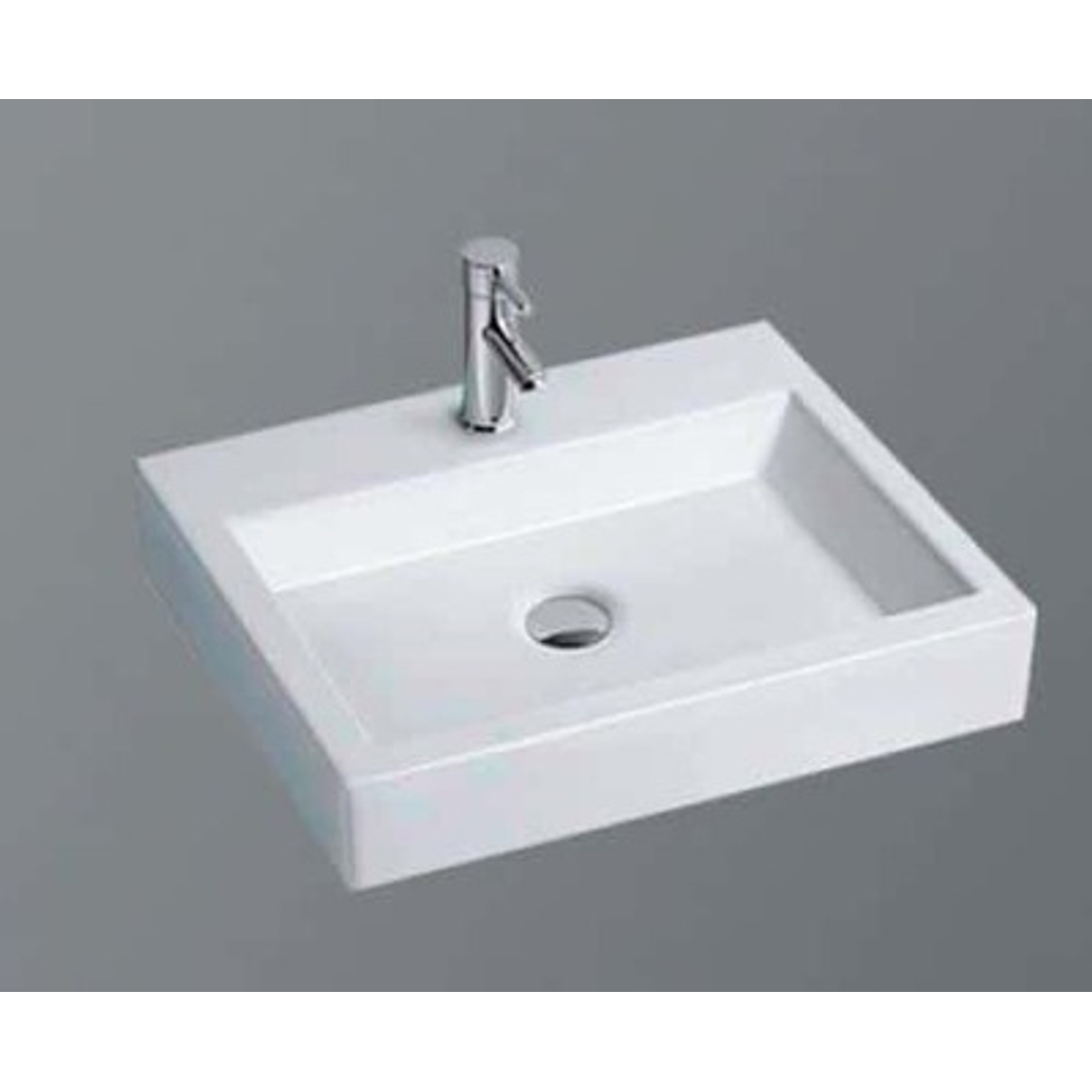 ECT LUCCI COUNTER TOP BASIN 4838 1 Tap Hole WHITE NO OVERFLOW  WB 4838