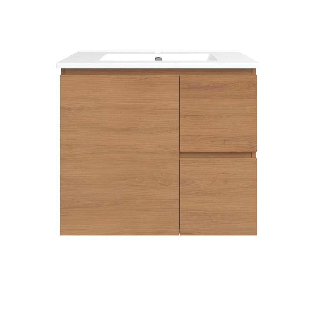 Timberline Elemental 750Mm Fs/Wh Vanity Tassie Oak Centre Bowl Alpha Top