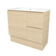Timberline Elemental 900Mm Floor Standing Vanity Silk Primavera Oak Centre Bowl Alpha Top