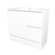 Timberline Elemental 900Mm Floor Standing Vanity White Ultra Matt Centre Bowl Alpha Top