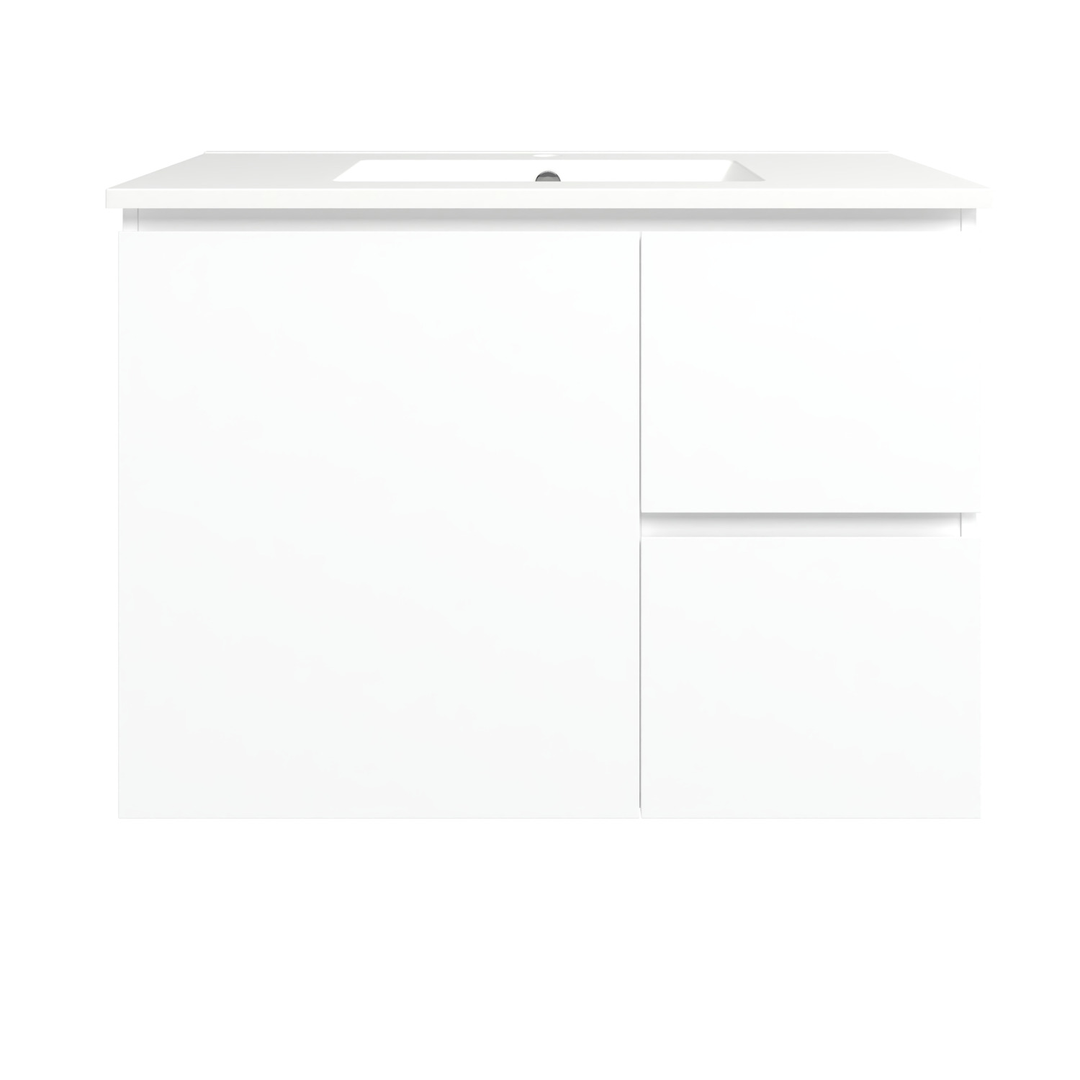 Timberline Elemental 900Mm Fs/Wh Vanity White Ultra Matt Centre Bowl Alpha Top
