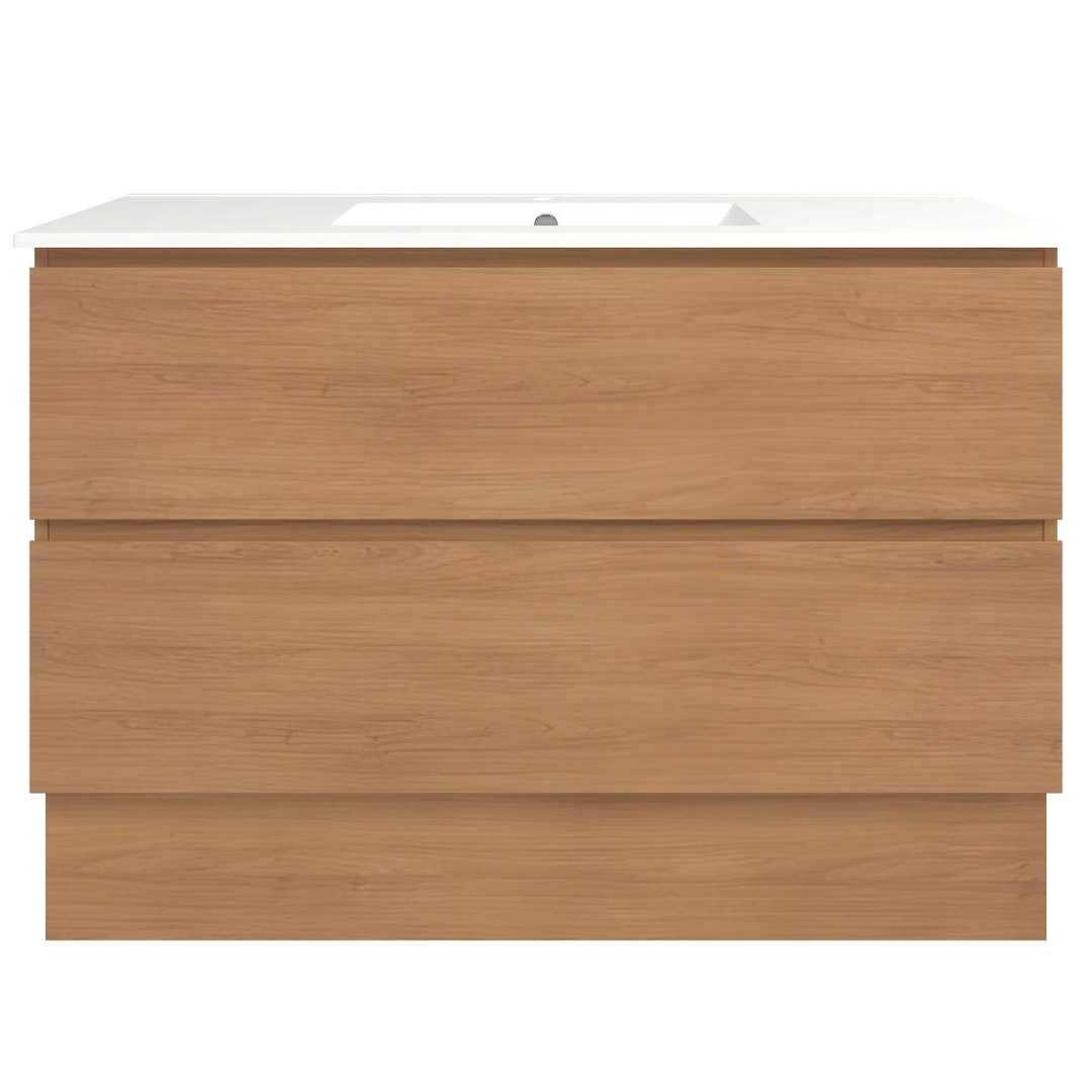 Timberline Elemental Plus 1200Mm Floor Standing Vanity Tassie Oak Centre Bowl Alpha Top