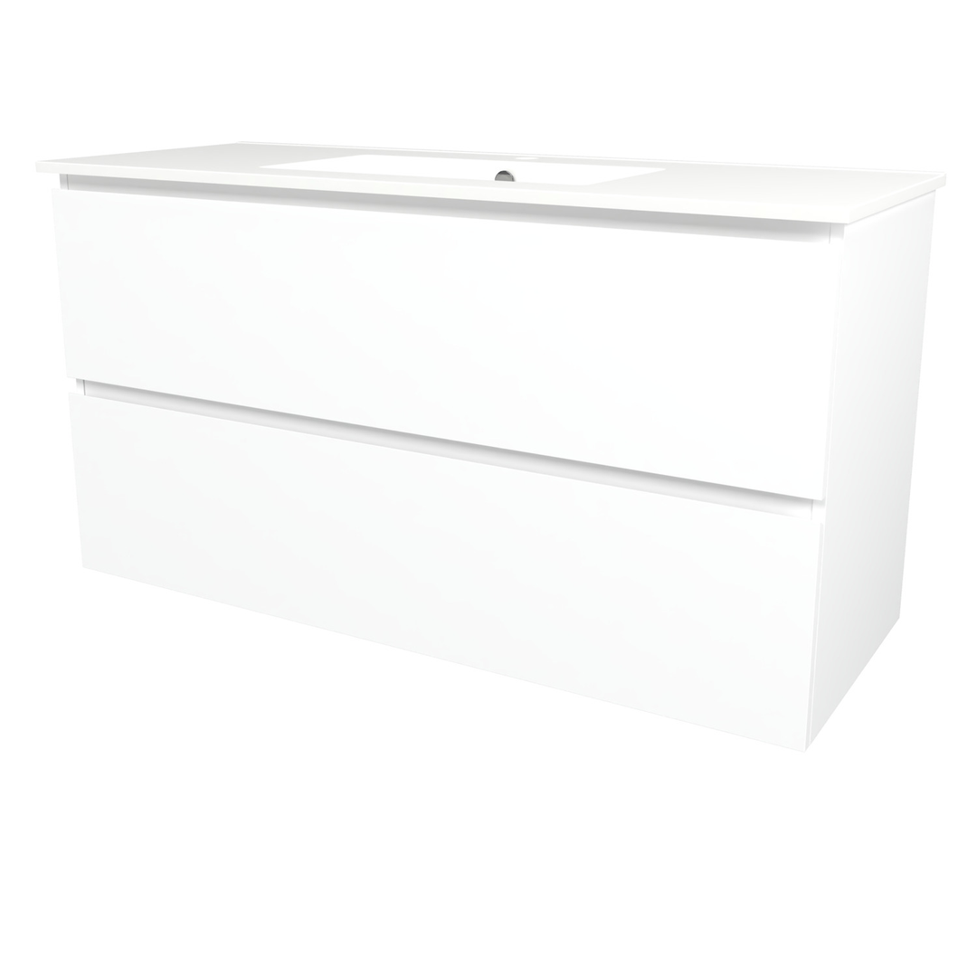 Timberline Elemental Plus 1200Mm Fs/Wh Vanity White Ultra Matt Centre Bowl Alpha Top