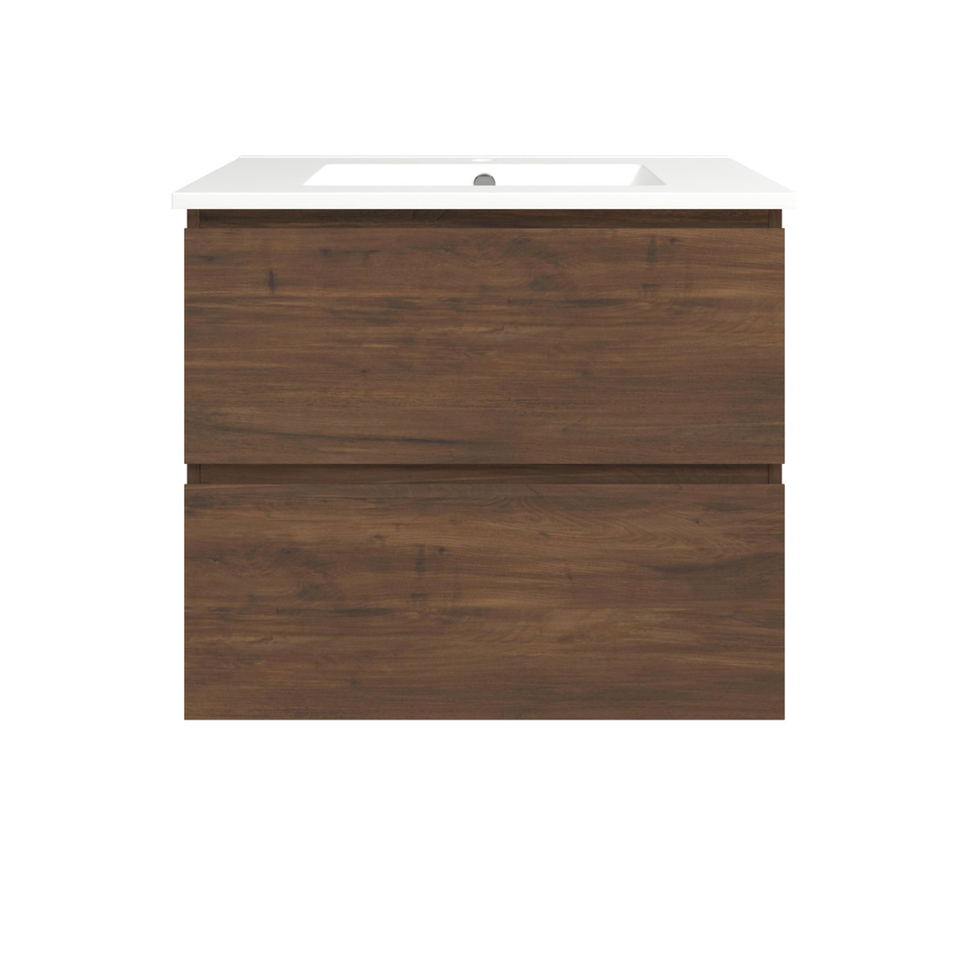 Timberline Elemental Plus 750Mm Fs/Whvanity Aged Walnut Centre Bowl Alpha Top