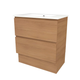 Timberline Elemental Plus 750Mm Floor Standing Vanity Tassie Oak Centre Bowl Alpha Top