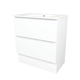 Timberline Elemental Plus 750Mm Floor Standing Vanity White Ultra Matt Centre Bowl Alpha Top