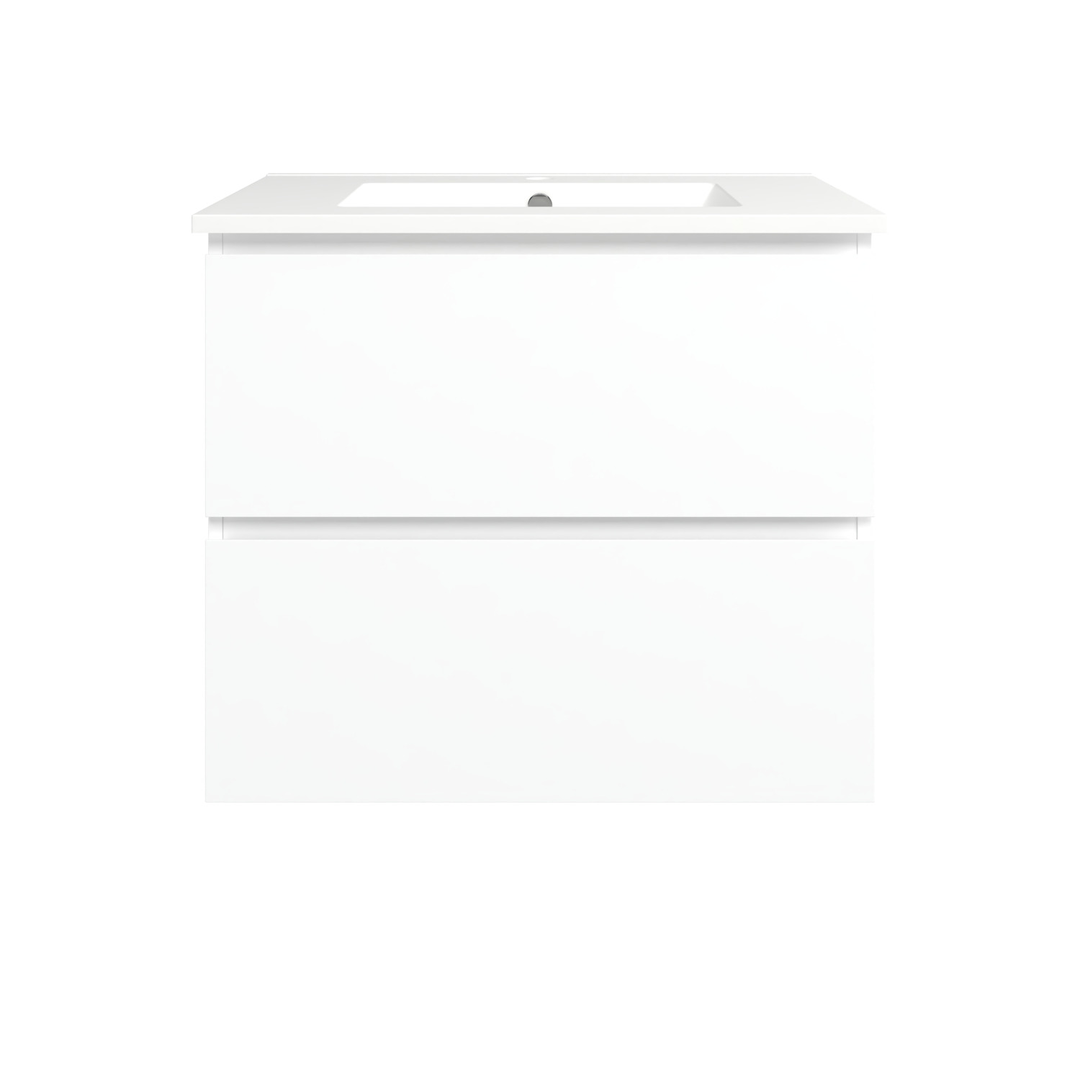 Timberline Elemental Plus 750Mm Fs/Wh Vanity White Ultra Matt Centre Bowl Alpha Top