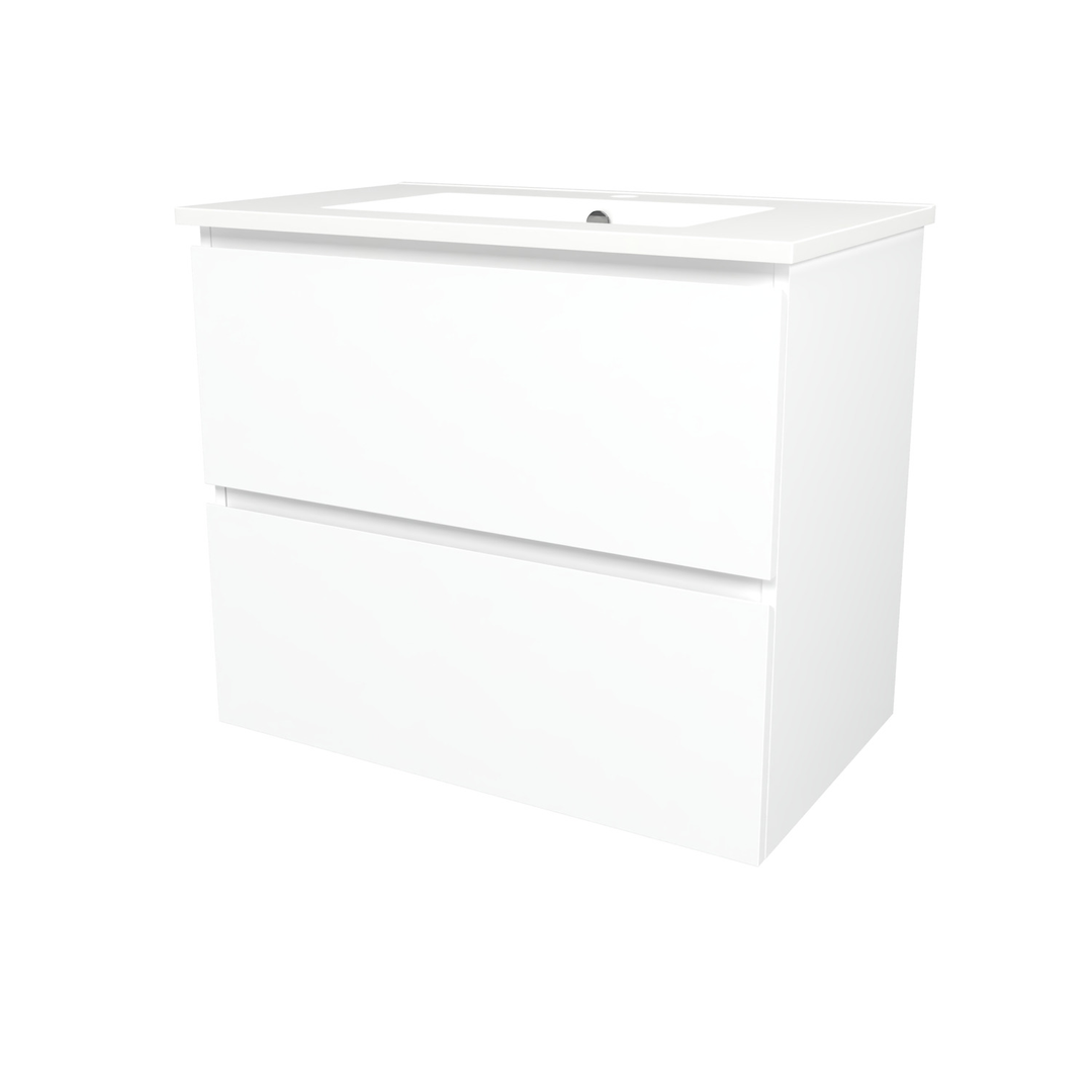 Timberline Elemental Plus 750Mm Fs/Wh Vanity White Ultra Matt Centre Bowl Alpha Top