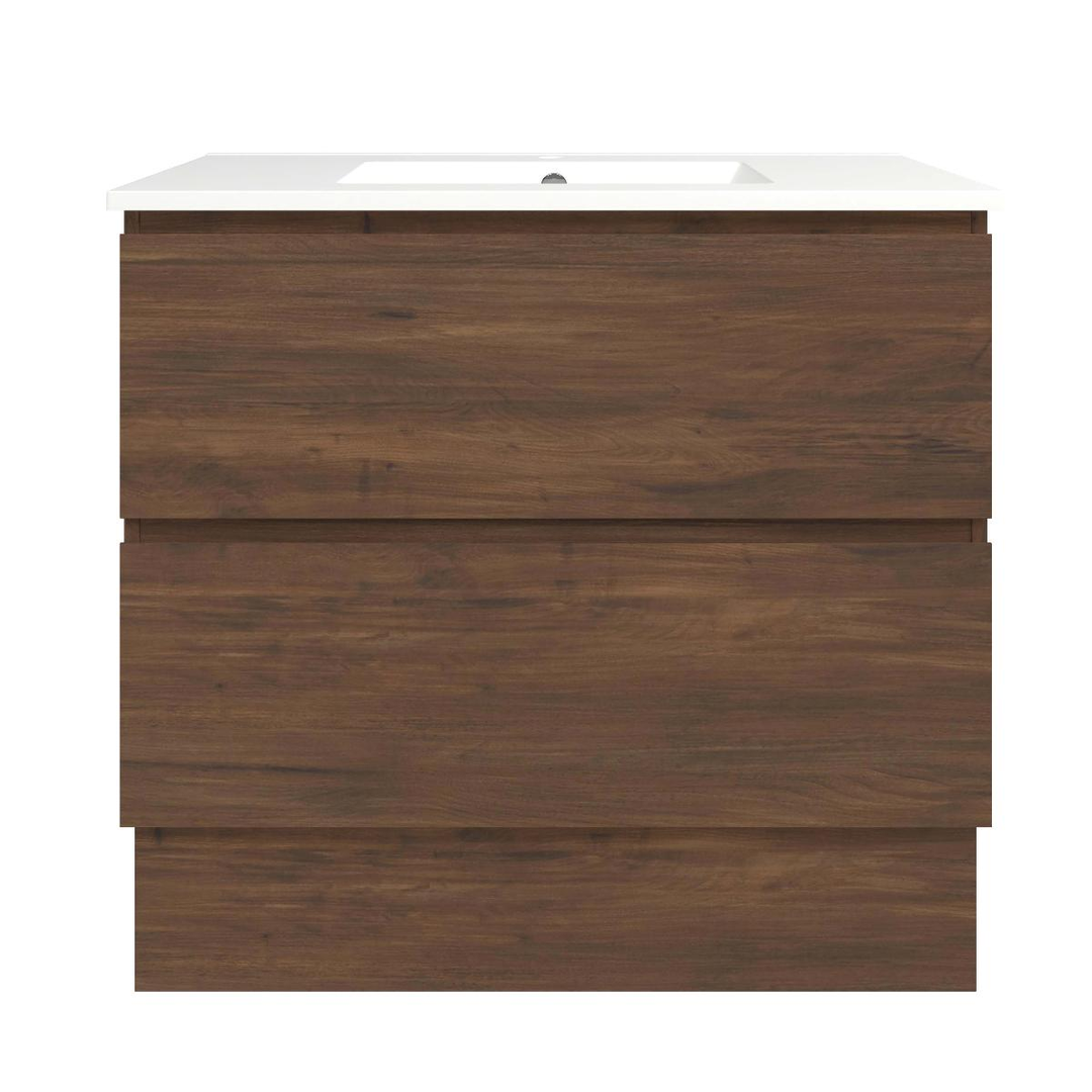 Timberline Elemental Plus 900Mm Floor Standing Vanity Aged Walnut Centre Bowl Alpha Top