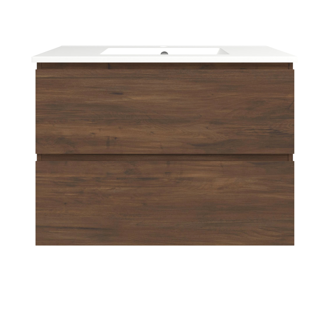 Timberline Elemental Plus 900Mm Fs/Wh Vanity Aged Walnut Centre Bowl Alpha Top