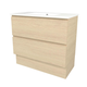 Timberline Elemental Plus 900Mm Floor Standing Vanity Silk Primavera Oak Centre Bowl Alpha Top