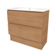 Timberline Elemental Plus 900Mm Floor Standing Vanity Tassie Oak Centre Bowl Alpha Top