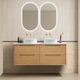 Noveen Elwood 1500Mm Wall Hung Vanity Cabinet Only Natural Sierra Oak