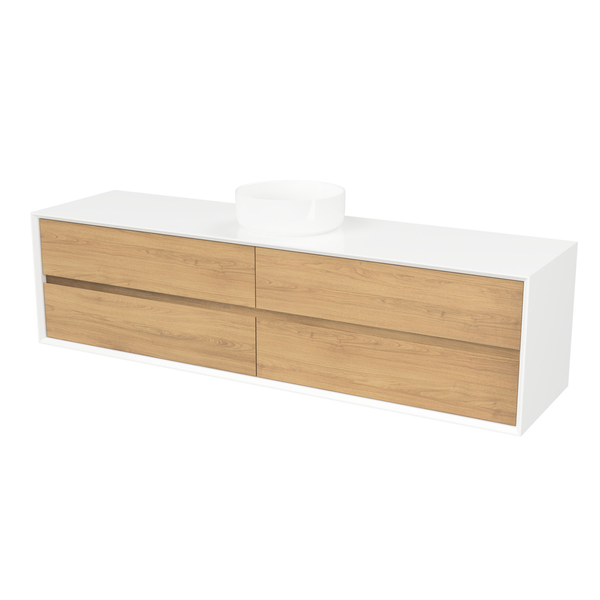 Timberline Embrace Wall Hung Vanity 1500mm Centre Bowl