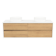 Timberline Embrace Wall Hung Vanity 1500mm Double Bowl