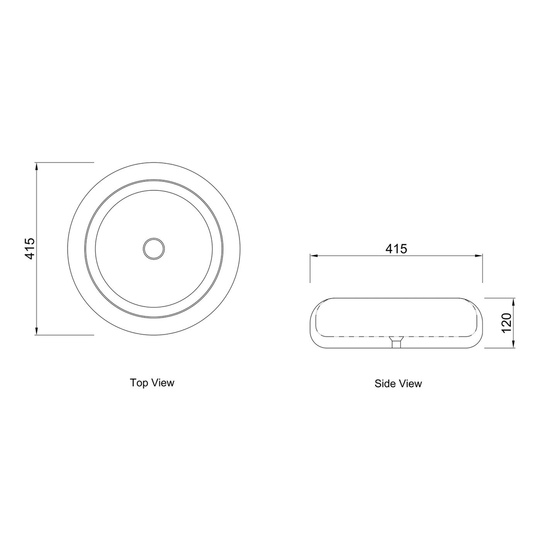 Otti Laguna 415x415x120 Basin Matte White
