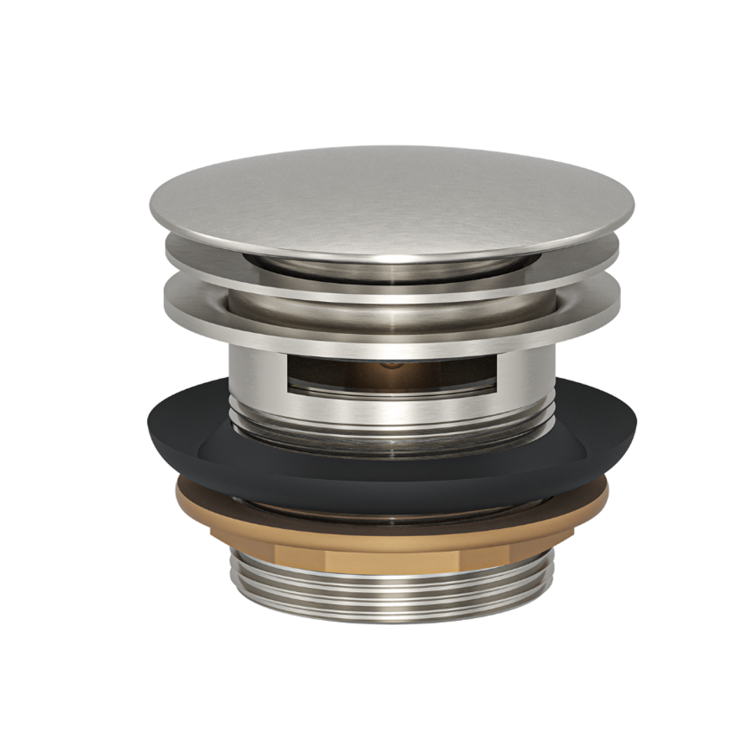 Linsol Ezyflow 40Mm Pop-Up Plug & Waste Brushed Nickel