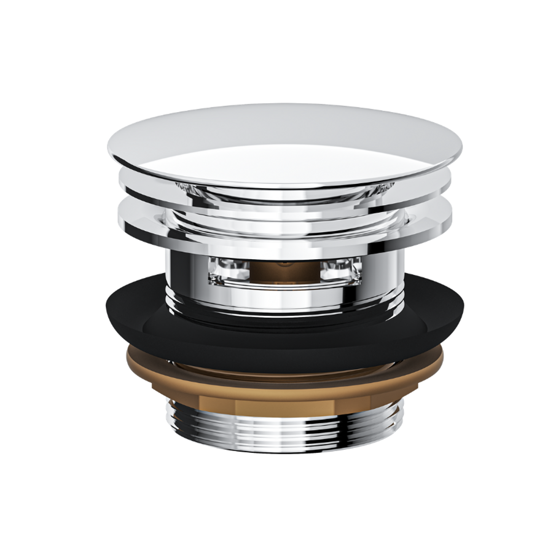 Linsol Ezyflow 40Mm Pop-Up Plug & Waste With Overflow & Flexible Connector Chrome