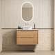 Noveen Elwood 900Mm Wall Hung Vanity Cabinet Only Natural Sierra Oak