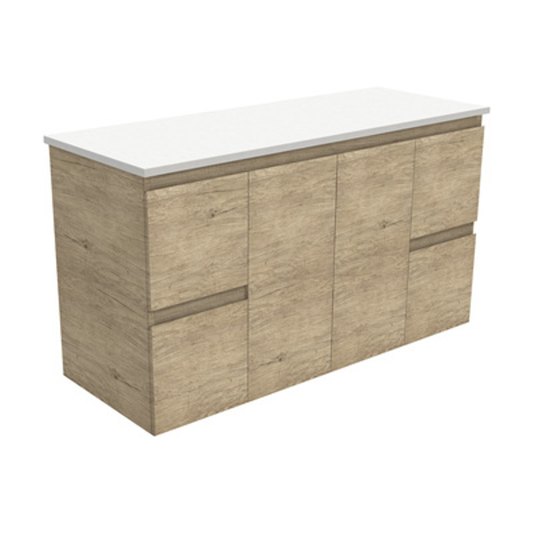 FIENZA EDGE SCANDI OAK 1200MM WALL HUNG CABINET 120S