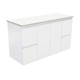 FIENZA FINGERPULL 1200MM WALL HUNG CABINET MATTE WHITE 120Z