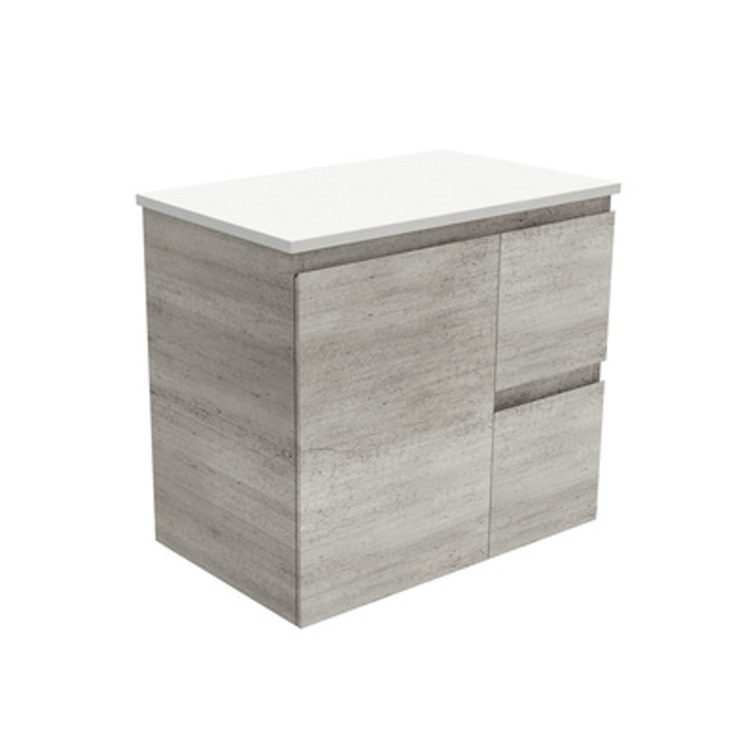 FIENZA EDGE INDUSTRIAL 750MM WALL HUNG CABINET RIGHT DRAWERS 75XR