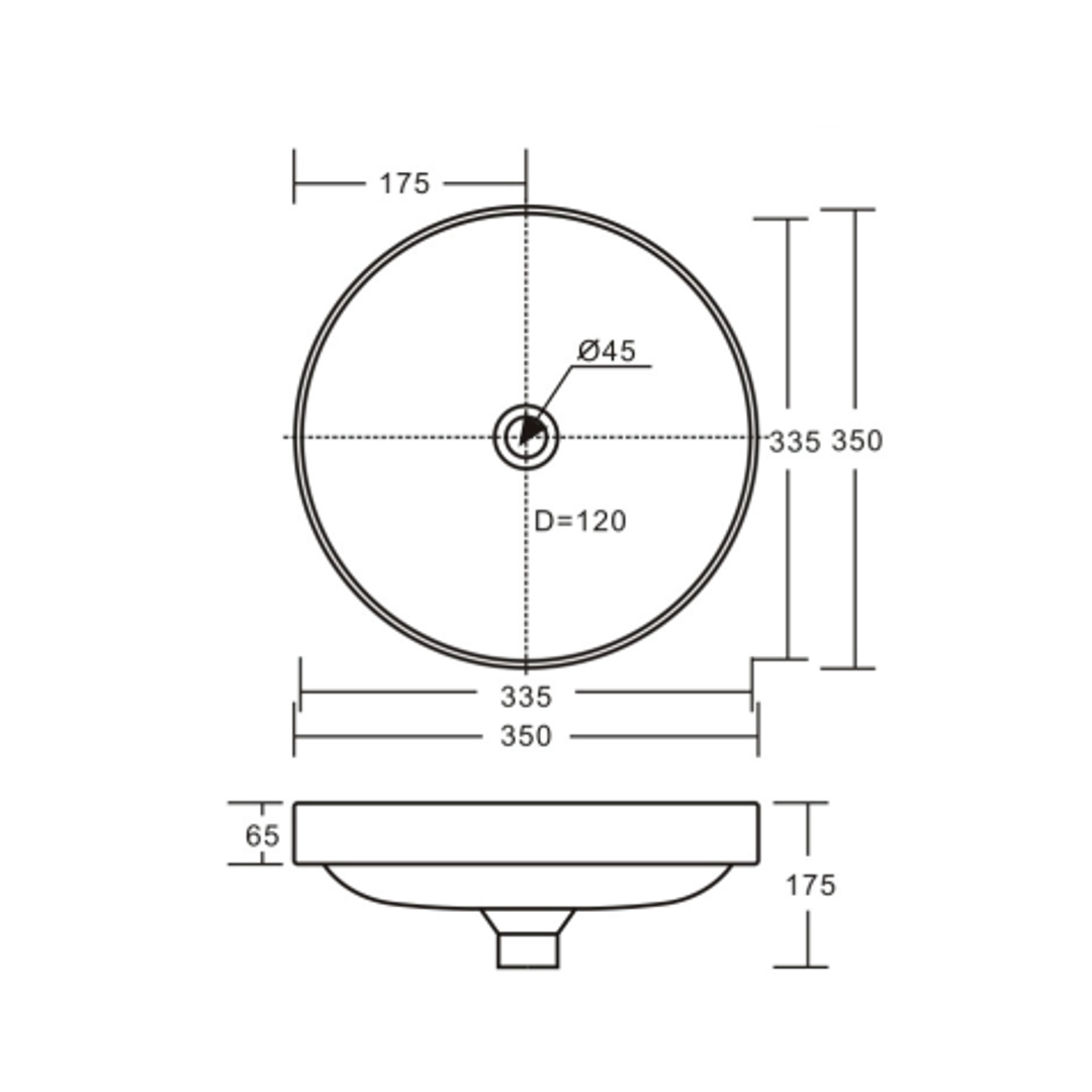 Fienza Aluca Round Semi-Inset Basin Matte White